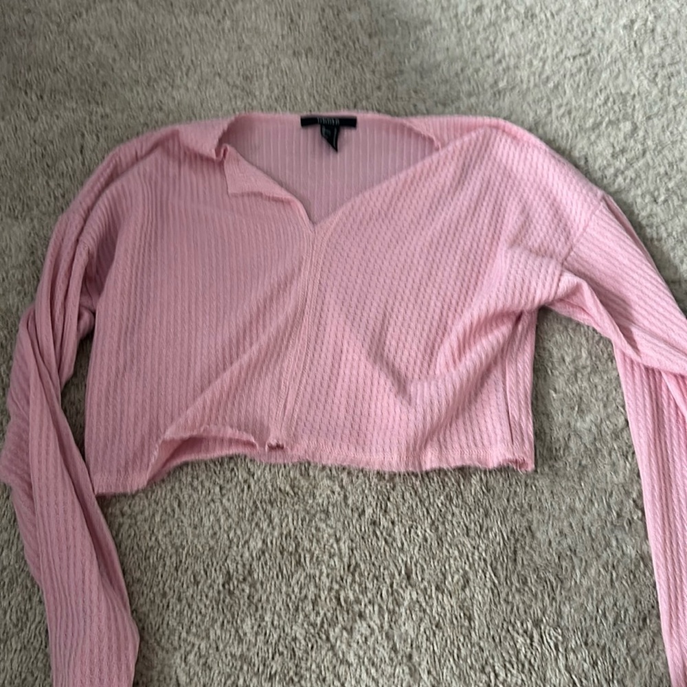 forever 21 small crop top long sleeve